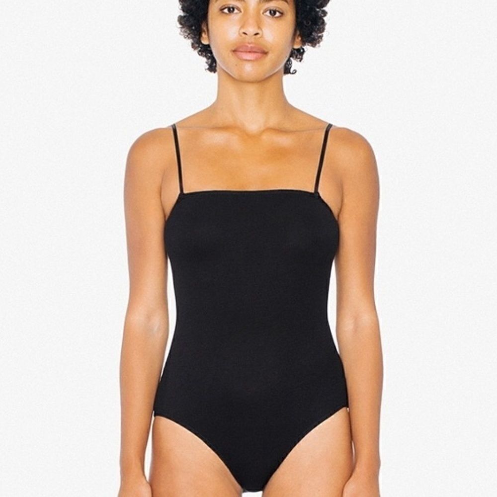 American Apparel Black 2x2 Bodysuit